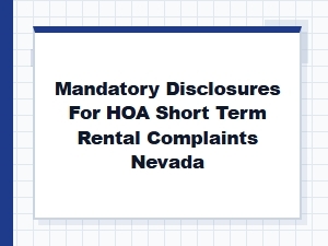 Managing Short-Term Rental Complaints in Nevada Hoas