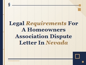 Legal Dispute Letter Requirements in Nevada