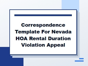 Nevada Hoa Rental Duration Appeal Letter Template