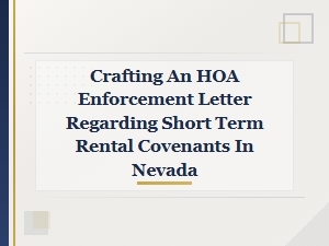 How to Write an Hoa Short-Term Rental Letter in Nevada