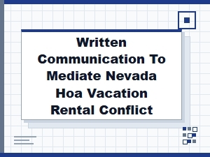 Mediate Nevada Hoa Vacation Rental Conflicts