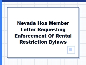 Letter to Enforce Rental Rules in Hoa