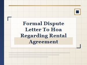 Hoa Rental Agreement Dispute Notice Template