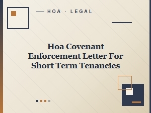 Notice for Short-Term Rental Covenant Enforcement
