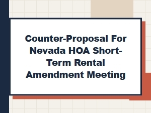 Counter Proposal for Nevada Hoa Rental Amendment
