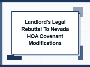 Challenging Hoa Covenant Changes in Nevada