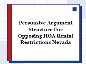 Amending Nevada Hoa Rental Restriction Policies