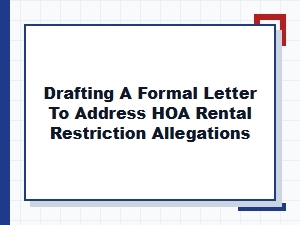 Responding to Hoa Rental Allegations
