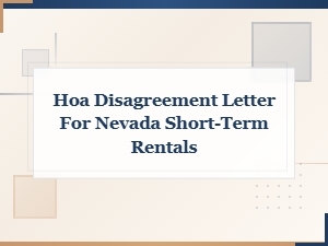 Nevada Hoa Short-Term Rental Dispute Guide